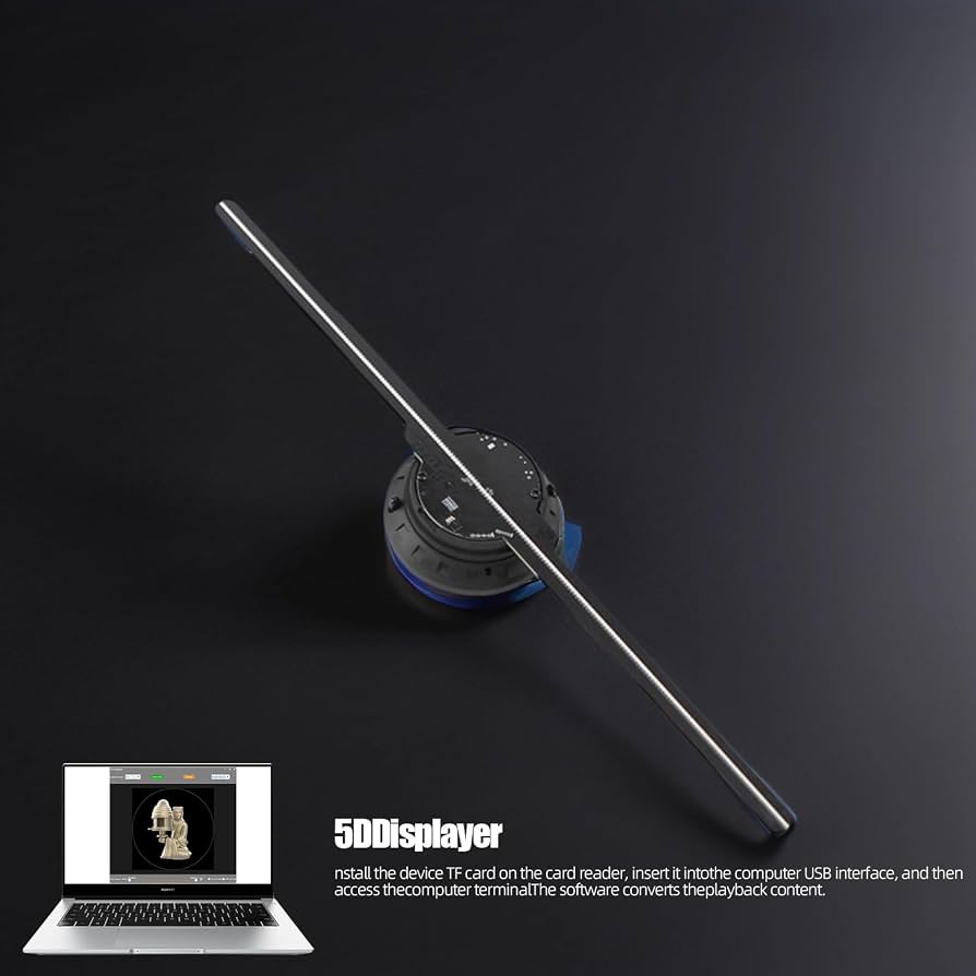 3D Hologram Fan,244 RGB LED Air imaging 3D fan Holographic Video projector