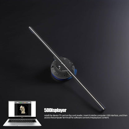 3D Hologram Fan,244 RGB LED Air imaging 3D fan Holographic Video projector