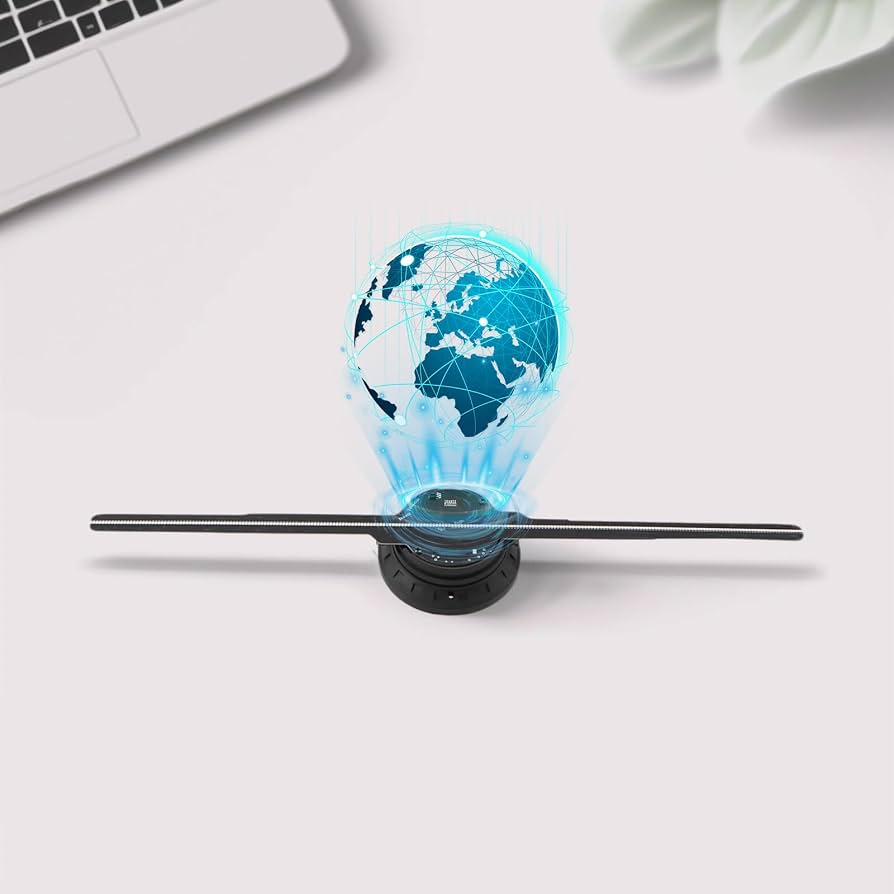 3D Hologram Fan,244 RGB LED Air imaging 3D fan Holographic Video projector